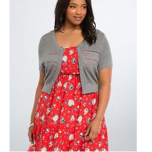 Torrid Gray Open Stitch Shrug